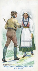 Salutation coutumière en Norvège, 1907